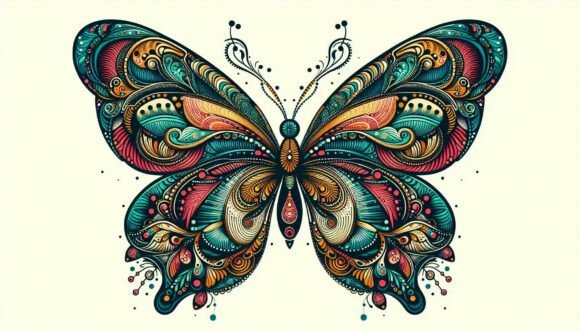 Download Retro Butterfly Artwork - Premium Resources