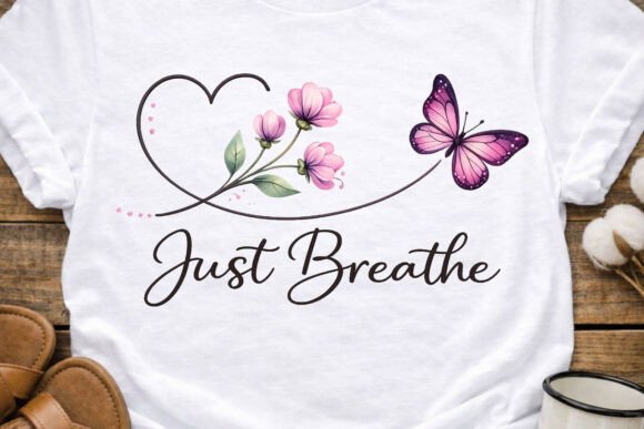 Download Boho Butterfly Just Breathe PNG - Premium Bundle